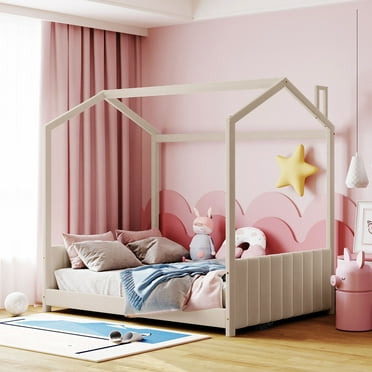 Velvet House Bed Wood Bed