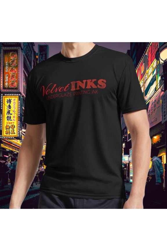 Velvet Inks Red Active Logo T-Shirt Funny Size S to 5XL