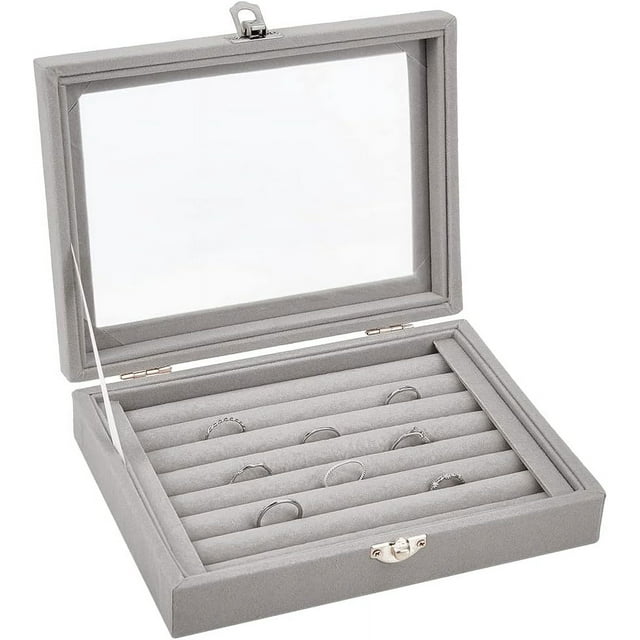 Velvet Jewelry Display Box Rectangle Brooch Collection Display