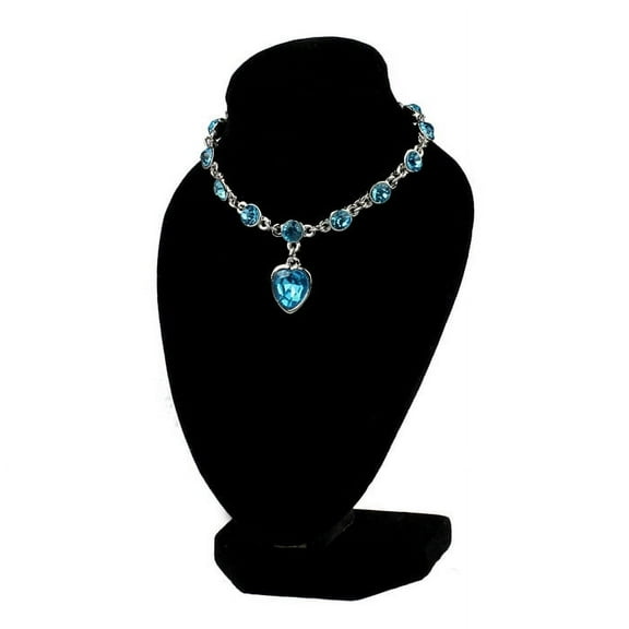 Velvet Jewelry Display Stand, Black Necklace Holder For Boutique Showcase, 15cm Tall Mannequin Bust For Bracelets Chains, Elegant Retail Ornament Organizer