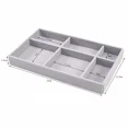 thumbnail image 1 of Velvet Jewelry Display Tray Case Bracelet Earring Rings Box Organizer Storage Holder DIY Stackable Jewelry Drawer Display Boxes Gray- (6grid), 1 of 6