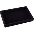 thumbnail image 1 of Velvet Jewelry Tray Black Stackable Showcase Jewelry Display Stand Drawer Removable Cosmetic Holder Jewelry Organizer Storage for DIY Earring Necklaces Pendants Bracelet Ring 8.94" x 5.7" x 1.1", 1 of 7