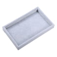 thumbnail image 1 of Velvet Jewelry Tray Empty Stackable Tray Box for Rings Earrings Necklace Bracelet Pendants Gray, 1 of 8