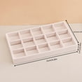 thumbnail image 1 of Velvet Jewelry Tray Storage Drawer Small Stackable Beige Jewelry Boxes and Packaging Suitable for Ring Earrings Simple Practical GRAY, 1 of 6
