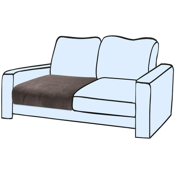 Velvet L-Shaped Sofa Cover, Machine-Washable/Easy to Clean, Perfect for Pet Owners, Fits Left/Right Chaise Sectional Couch(1 PC for Seat Cushion or Backrest,Brown)