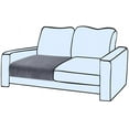Velvet LShaped Sofa Cover, MachineWashable/Easy to Clean, Perfect for