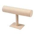thumbnail image 1 of Velvet Leatherette Bracelet Bangle Watch Rack Holder Jewelry Display , Beige Linen, as described, 1 of 7