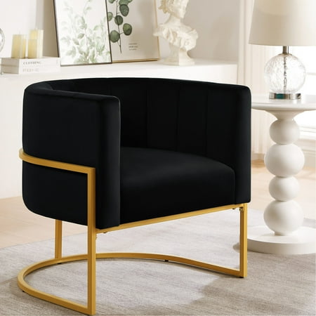 Velvet Leisure Chair with Curve Back | For Balcony and Patio Relaxation | Strong Metal Base and Soft Velvet | Overcomes the Problem of Unstable Outdoor Seating