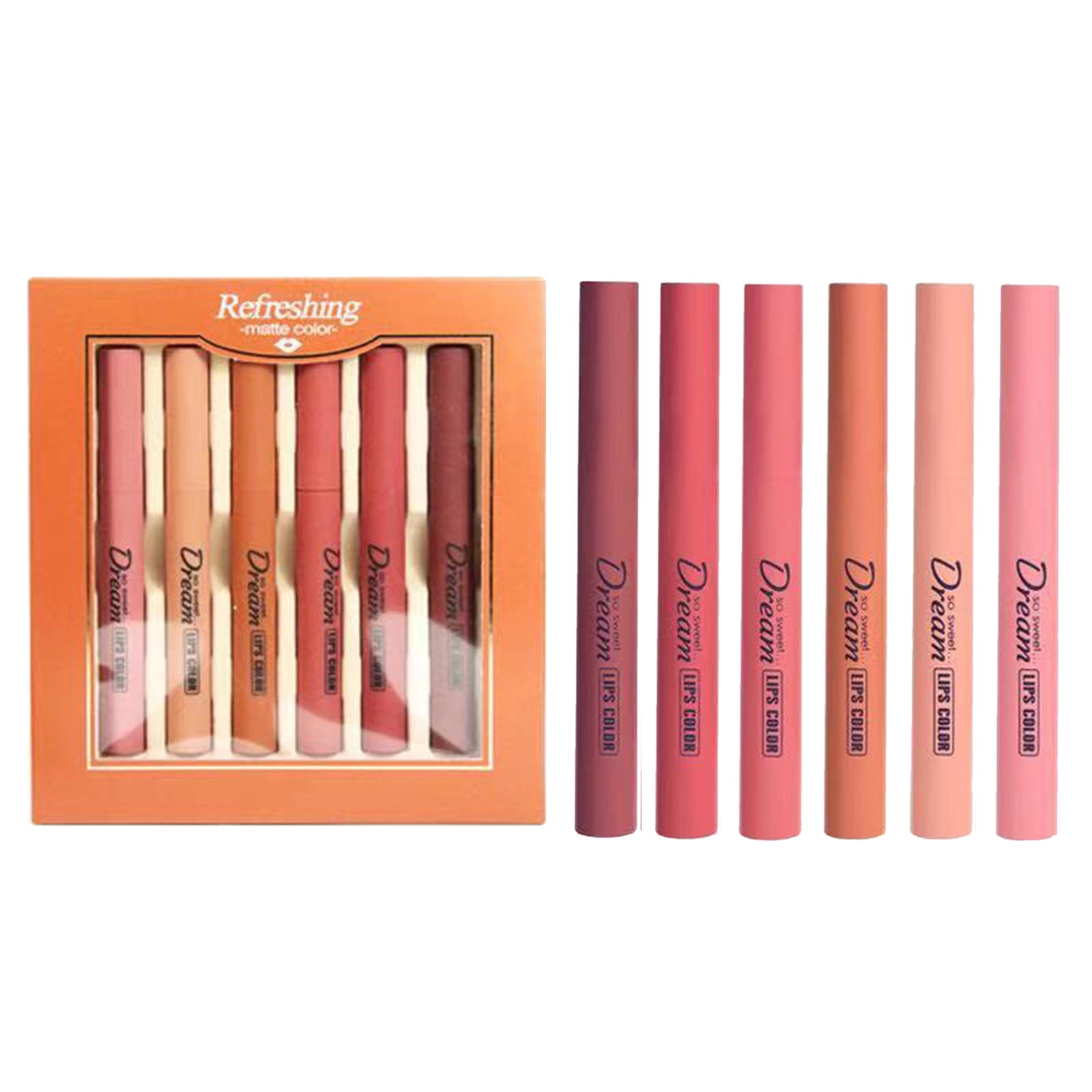 Velvet Lipstick Set Long Lasting Nonstick Cup Lipstick 6 Sets Lip