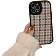 thumbnail image 1 of Velvet Little Fragrance Style sub Pattern Phone case, Light Luxury Lady Style, Anti-Drop and wear-Resistant, for iPhone 15 14 13 12 11 Pro Max XS XR X Phone Case (P6,iPhone X/XS), 1 of 8