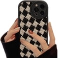 thumbnail image 1 of Velvet Little Fragrance Style sub Pattern Phone case, Light Luxury Lady Style, Anti-Drop and wear-Resistant, for iPhone 15 14 13 12 11 Pro Max XS XR X Phone Case (P2,iPhone 15 Pro Max), 1 of 8