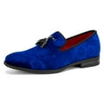 thumbnail image 1 of Velvet Loafers for Men Dress Shoes, Blue, 10 US, 1 of 5