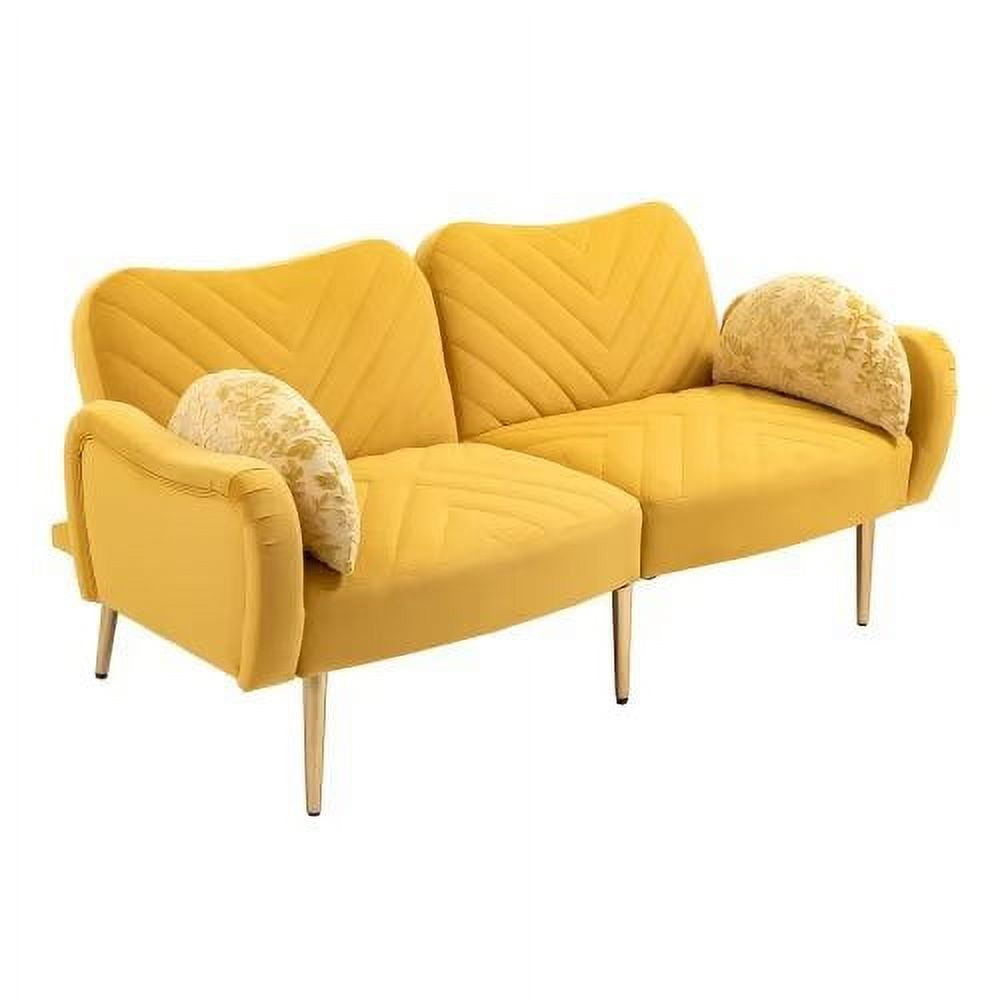 Velvet Loveseat Sofa Couch with Adjustable Backrest,Upholstered Accent
