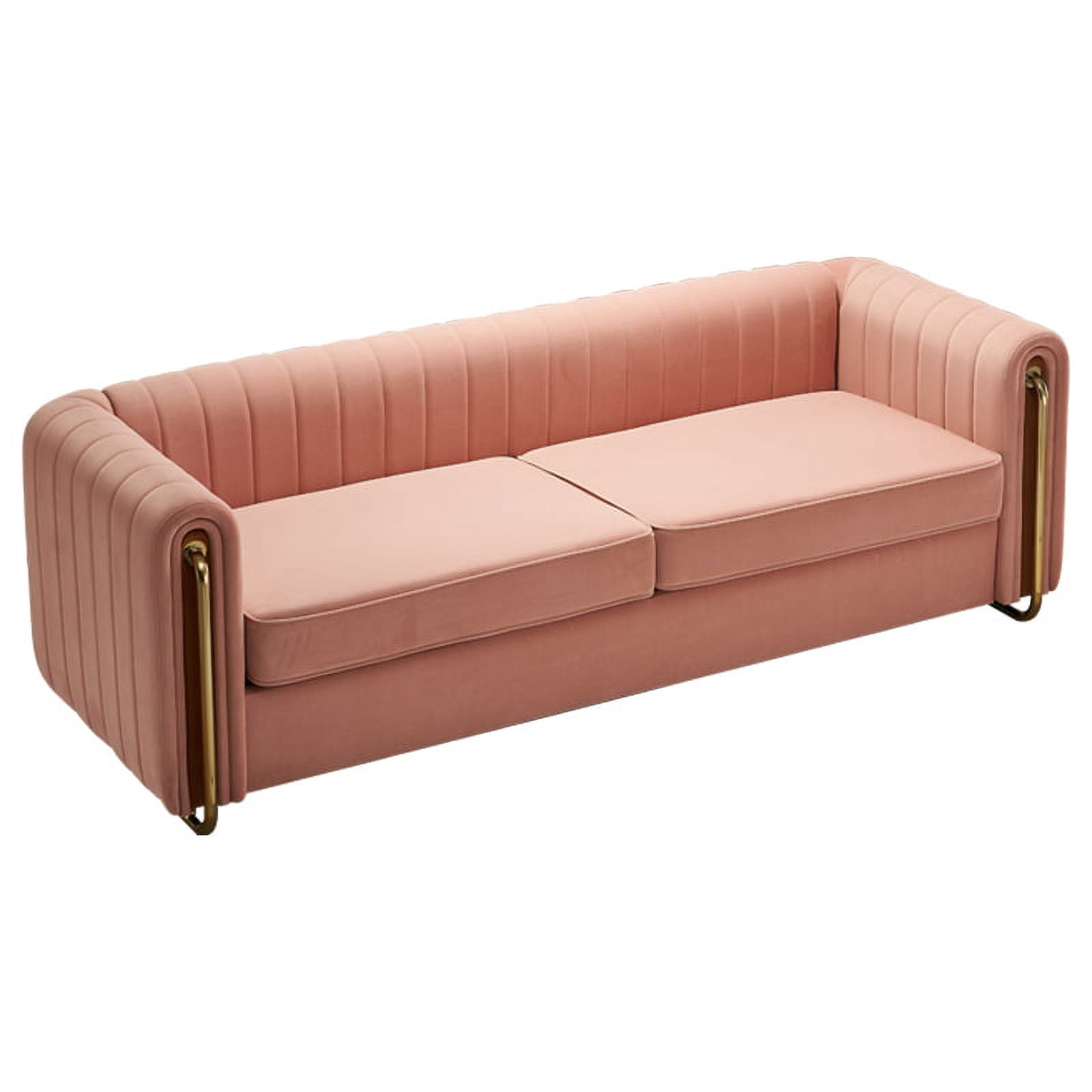 Velvet Loveseat Sofa, Modern Tufted Upholstered Performance Velvet Sofa — free download