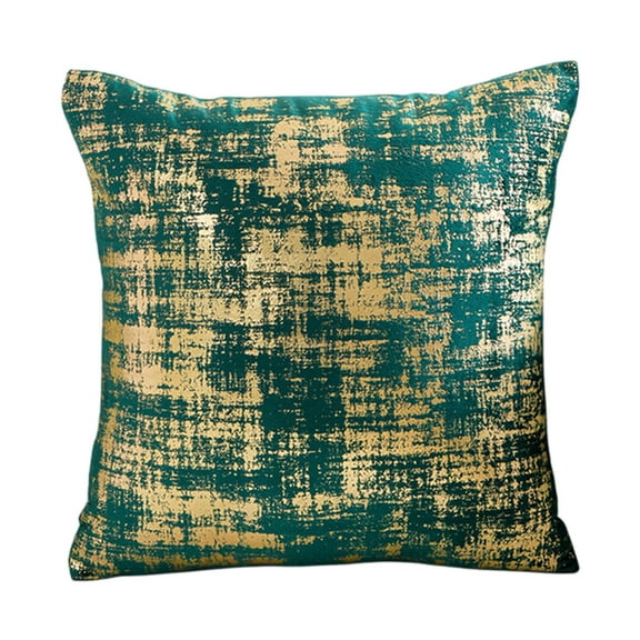 Velvet Luster Pillow Cover 18x18 Inch Luxury Flock Sofa Cushion Case Golden Textured Living Room Decor