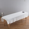 thumbnail image 1 of Velvet Massage Table Sheet Beauty Bed Cover with Breath Hole for Cosmetic Salon Hotel , White-80x190cm as described, 1 of 9