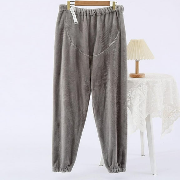Velvet Maternity Pants Comfortable Stretch Over-Bump Women Pregnancy Casual Pants Gray M
