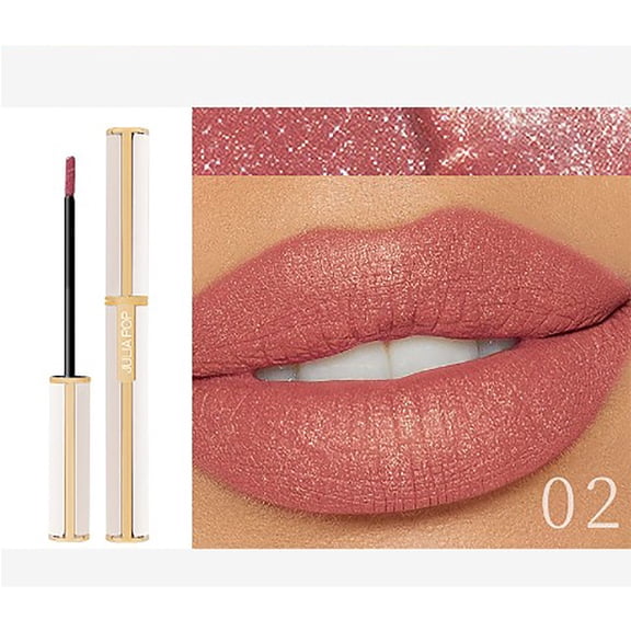 Velvet Matte Lipstick, Long-Lasting Lip Gloss, Moisturizing Non-Drying Liquid Lip Glaze with Fine Sparkle, Lightweight Comfortable Texture, Non-Sticky Cup, Natural Soft Finish, Easy To Apply