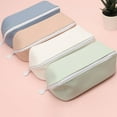 thumbnail image 1 of Pencil Bag, Pencil Pouch Extra Large Capacity Storage Organizer Zipper Bag PU Leather, Cute Simple Pencil Pouch for Stationery, School Supplies, Make Up Cosmetics, 1 of 7