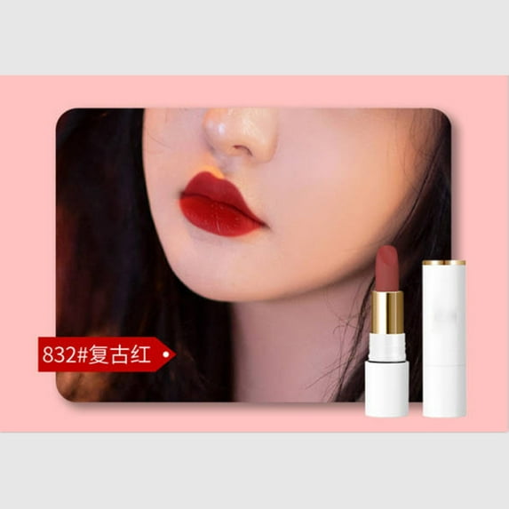 Velvet Matte Lipstick, Waterproof Smudge Proof for Women Lip Stick, High Pigmented Long-Lasting Lip Stick, 24 Hours Original Lip Stick Stain Makeup (Vintage Red)
