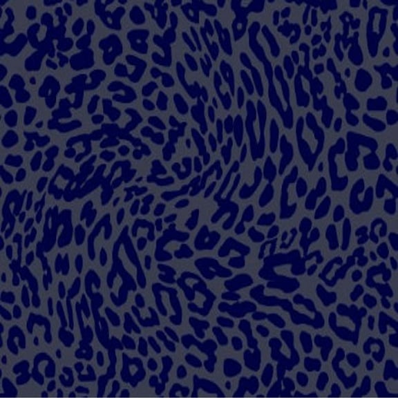 Velvet Navy Cheetah Pattern Printed on Burn-Out Velvet Fabric , DIY Projects - 10 YARDS