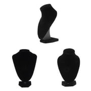 SHIBAOZI Velvet Necklace Display Holder Pendant Chain Jewelry Display Storage Countertop Stand Mannequin Show Decorate Accessory