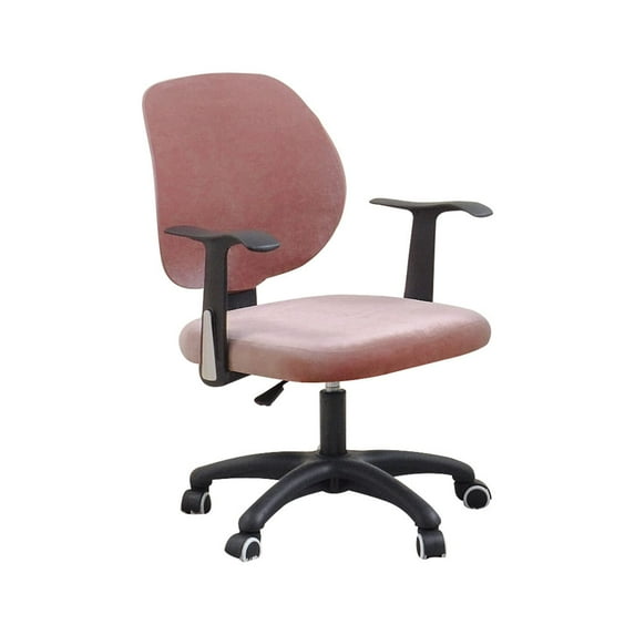 Velvet Office Chair Covers 2 Piece, Rotating Chair Slipcovers Stretch Computer Office Chair Covers Soft Desk Chair Covers for Rotating Chair -Navy Blue-Small