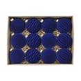 thumbnail image 1 of Velvet Ornaments Balls Sets for Christmas Tree 2.4Inch Flocked Christmas Balls Assortment for Xmas Tree Holiday Decor Cream,12 Pcs, Blue, 1 of 7