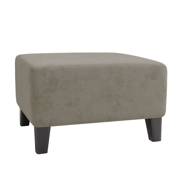 Velvet Ottoman Cover, Ottoman Slipcovers Rectangle Stretch Folding Storage Stool Protector Covers with Elastic Bottom for Living Room-Gray-Small
