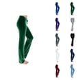 thumbnail image 1 of Velvet Pants Women 2026 Elastic Waist Straight Leg Flared Dressy Casual Bodycon Pants Trousers, 1 of 7