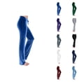 thumbnail image 1 of Velvet Pants Women 2026 Elastic Waist Straight Leg Flared Dressy Casual Bodycon Pants Trousers, 1 of 7