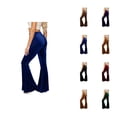 thumbnail image 1 of Velvet Pants Women 2026 Fall Winter Elastic High Waist Flowy Bell Bottom Sparkly Pants Dressy Trousers, 1 of 6