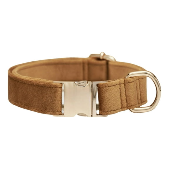 Velvet Pet Collar with Custom Name and Phone Number Metal Quick Release Buckle Soft Comfortable Fashionable Dog Accessory