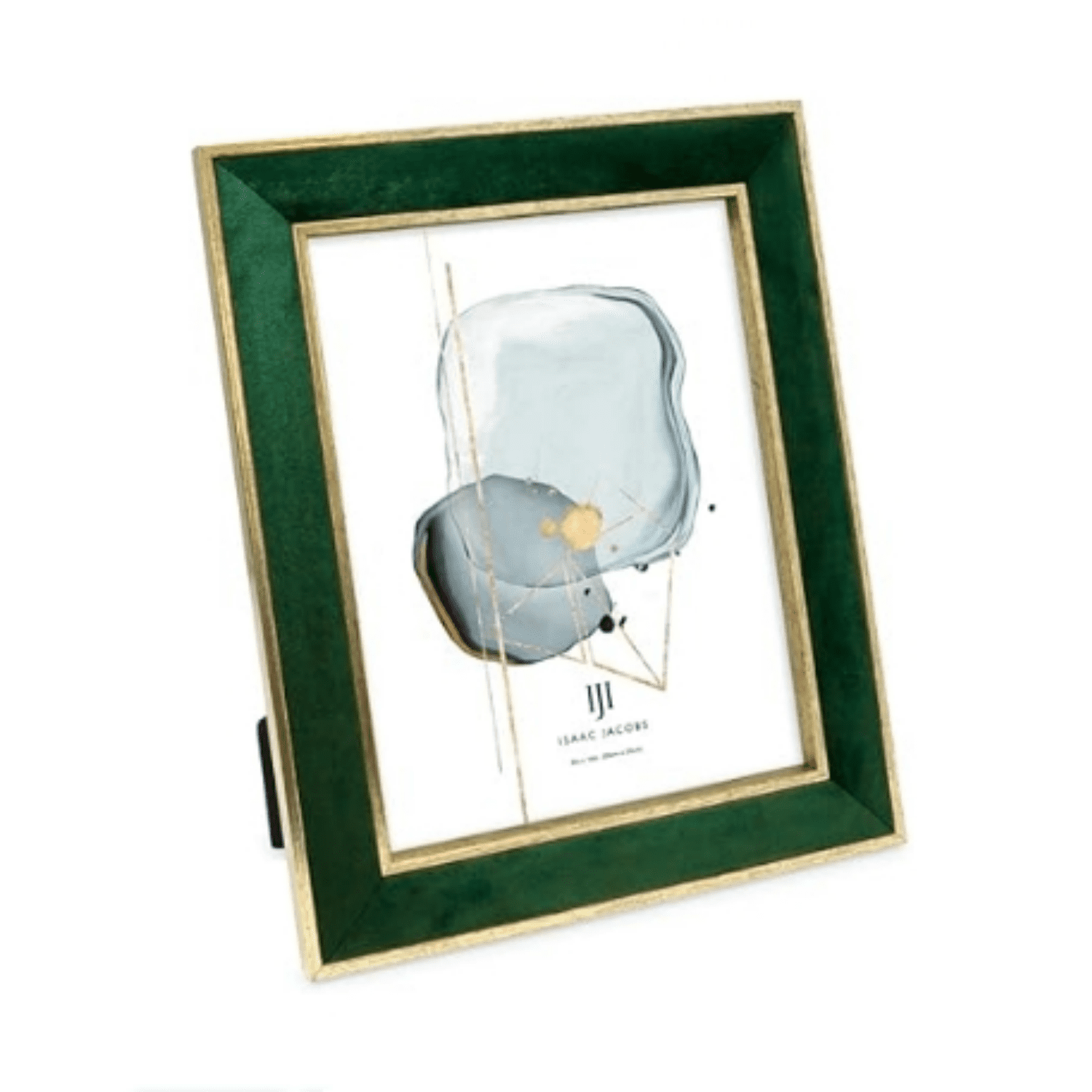 Velvet Picture Frame with Metallic Gold Double Border, Photo Frame ...