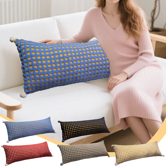 Velvet Pillow Body Pillow, Sofa Side Sleeping Leg Clasp Cushion for Dormitory Bedroom, Soft Hotel Grade Core Support for Back Stomach Sleepers, Topliu