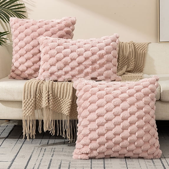 Velvet Pillow Cover | PV Velvet Quilted Decorative Cushion Case - Solid Color | Office Sofa & Lumbar Support | Hidden Zipper | 45cm x 45cm | 1-Pack