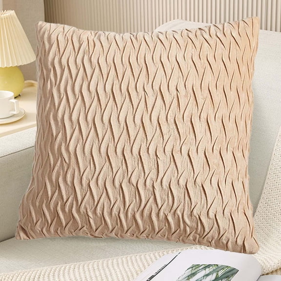 Velvet Pillow Cover - Plush Ed Support, Hidden Zipper Design, Durable Home Decor, Sofa Headboard Office Lumbar Cushion, topliu