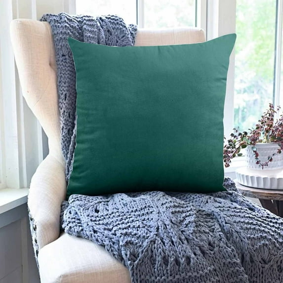Velvet Pillow Cushion, 40×40cm Soft Velvet Pillowcases for Sofas, Chairs, Waist, Head & Back Support