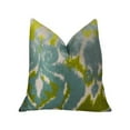 thumbnail image 1 of Velvet Pine Cliff Blue Citrine & Cream Handmade Luxury Pillow, 26 x 26 in., 1 of 1