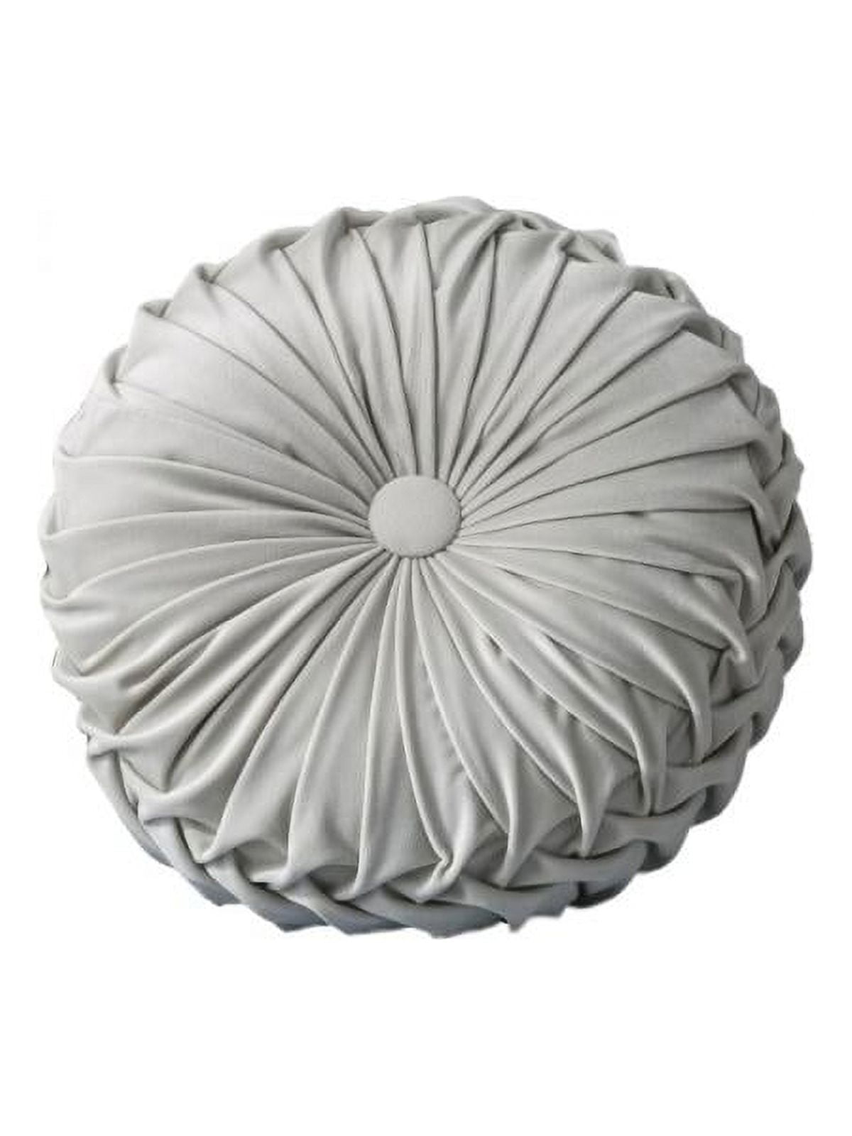 Velvet Pleated Round Pumpkin Pillow Couch Cushion Floor Pillow Home Sofa Decor