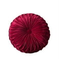 thumbnail image 1 of Velvet Pleated Round Pumpkin Throw Pillow Couch Cushion Floor Pillow Decorative For Home Sofa Chair Bed Car, 1 of 3
