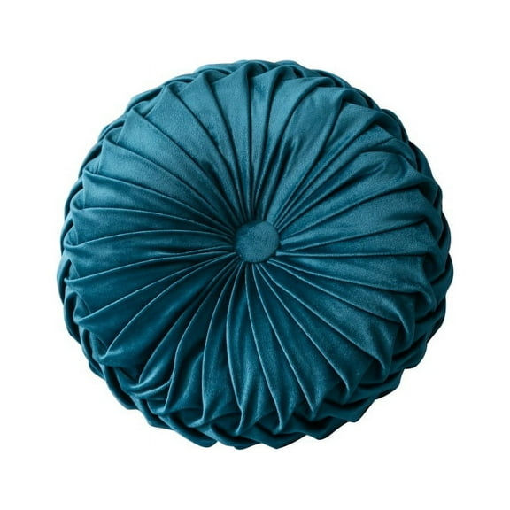 Velvet Pleated Round Pumpkin Throw Pillow Couch Cushion Floor Pillow Decorative For Home Sofa Chair Bed Car