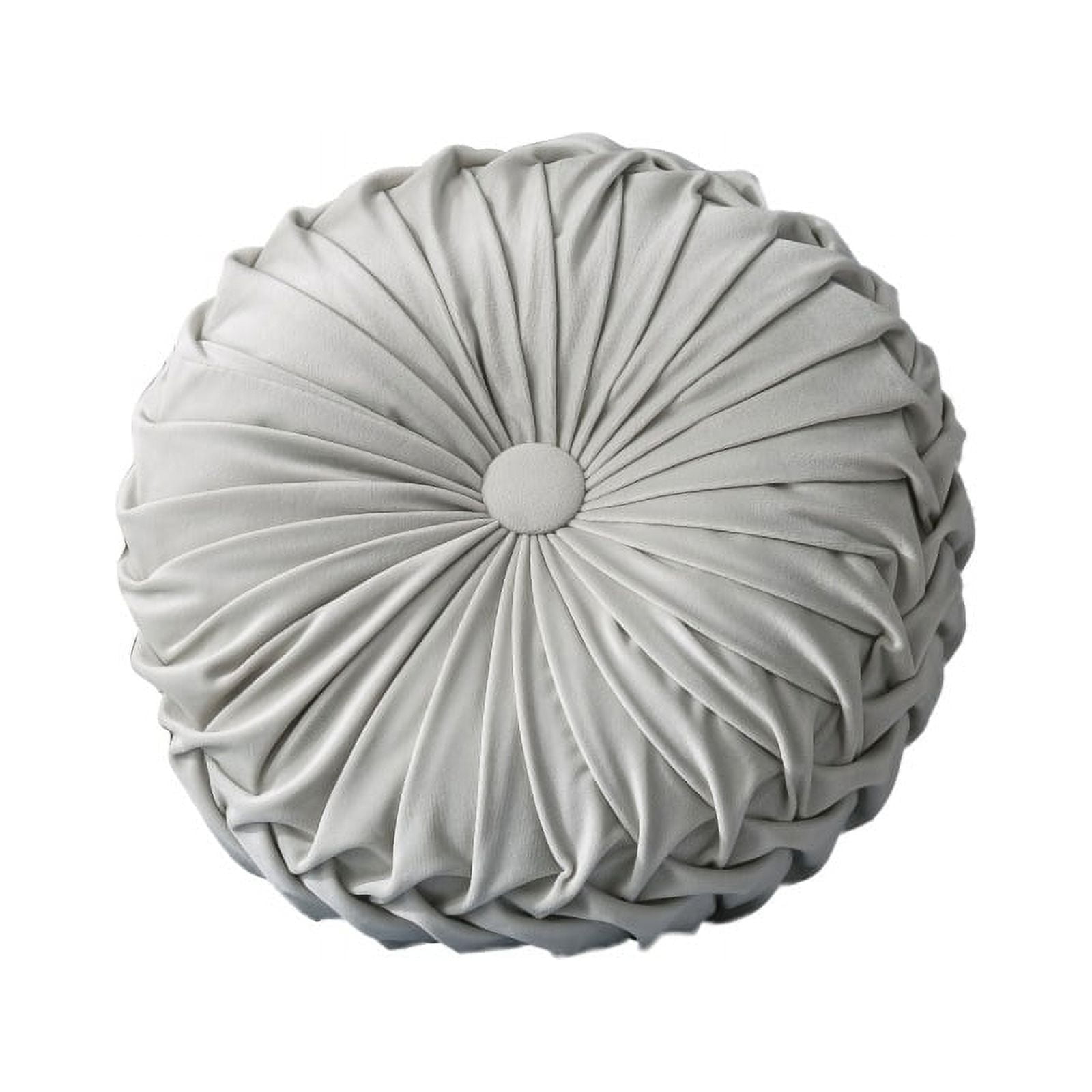 Velvet Pleated Round Pumpkin Throw Pillow Couch Cushion Floor Pillow Decorative For Home Sofa Chair Bed Car