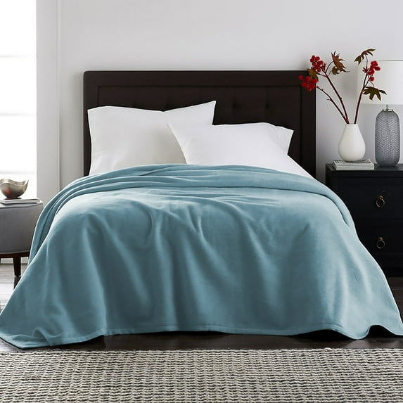 Velvet Plush Blanket Mineral Blue Full/Queen
