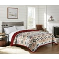 thumbnail image 1 of Velvet Plush Sherpa Blanket 90" x 106", King, Rio Rust, Soft Cozy, 1 of 4