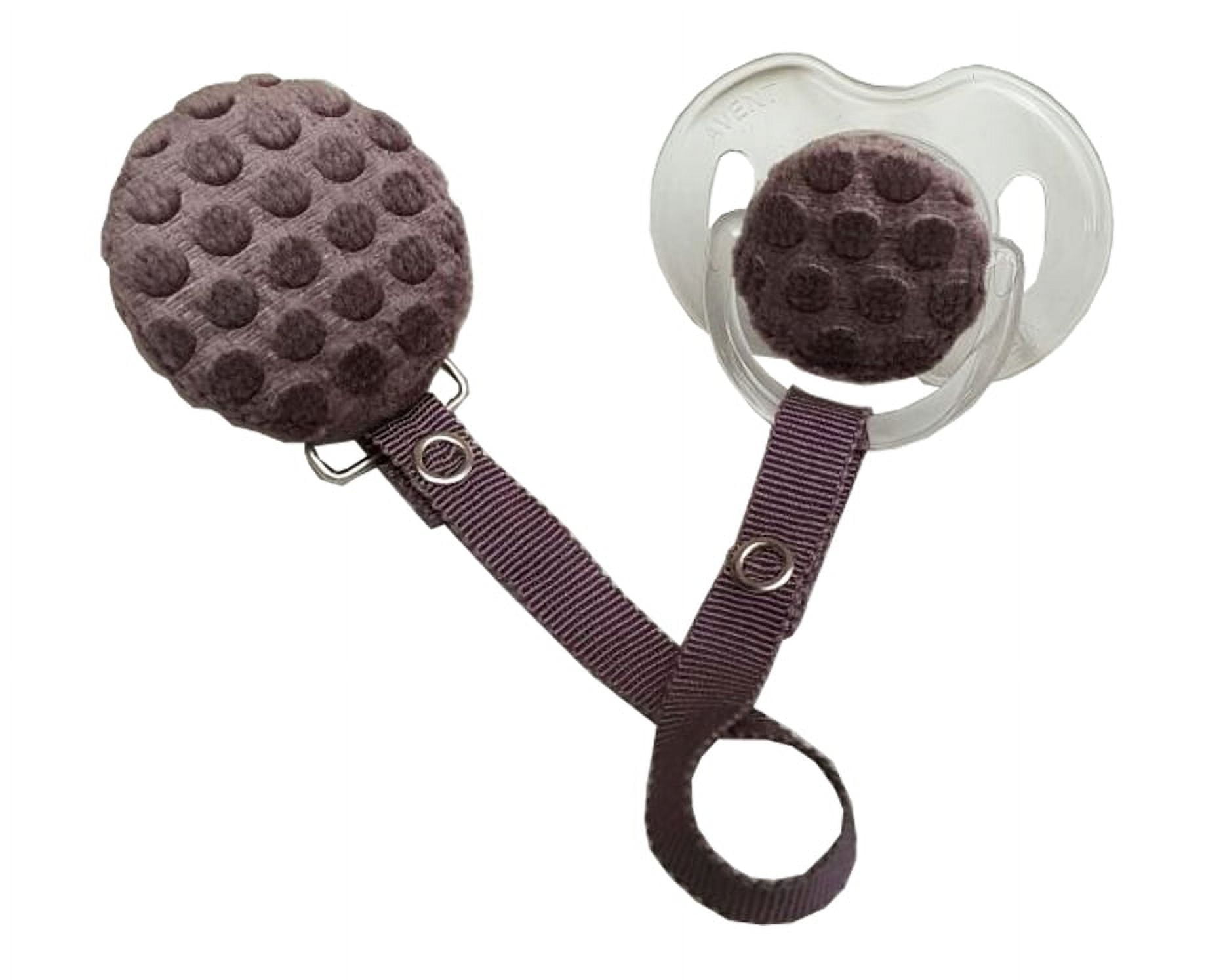 Velvet Polka Dot Pacifier & Clip Set