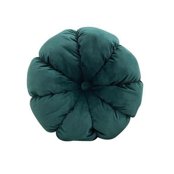Velvet Pumpkin Cushion Futon Round Floor Pillow Pleated Pillow Cushion for Living Room Chair Sofa Decor with Soft Plush Fabric and Cozy Support for Lounging Reading and Relaxation in Home Topliu
