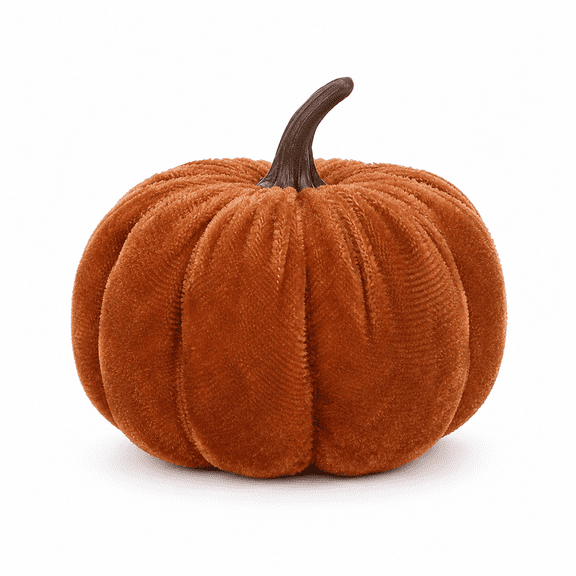 Velvet Pumpkin Decor, 6/8/10cm Foam Fabric Pumpkin Fall Decorations for Thanksgiving Halloween Home Table Mantel Centerpiece