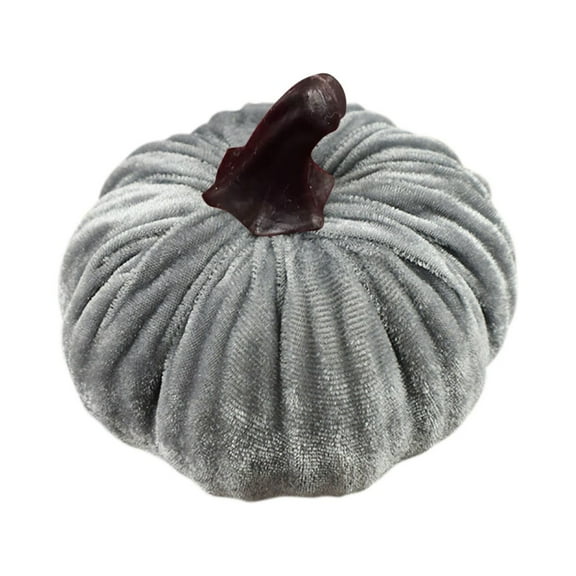 Velvet Pumpkin Decor, Soft Stuffed with Cotton & Stones, Elegant Colors for Halloween, Thanksgiving & Fall Gatherings, Festive Fall Season Home Accent