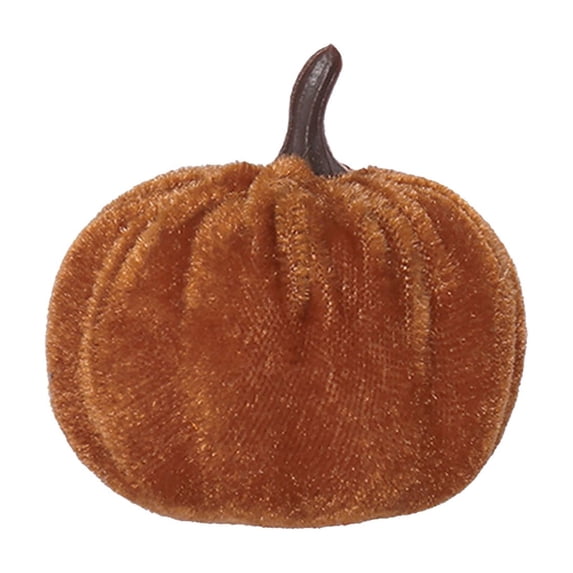Velvet Pumpkin Set 3-Pack Fall Artificial Pumpkins in Assorted Colors for Farmhouse Table Centerpiece
